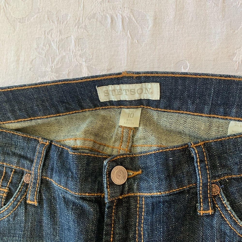 Womens Low Rise Stetson Denim Flared Jeans, Size 10